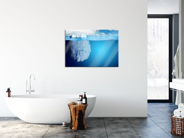 Riesiger Eisberg unter Wasser, Glasbild Angebot – Bild 4