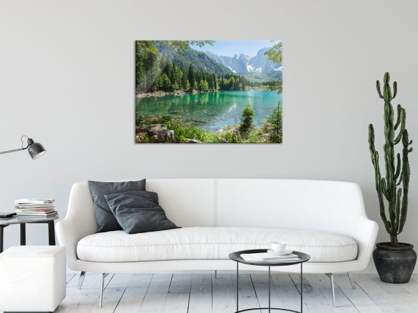 Wunderschöner See im Wald, Glasbild Online-Schn?ppchen – Bild 2