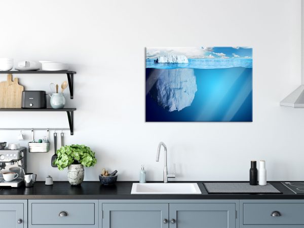 Riesiger Eisberg unter Wasser, Glasbild Angebot – Bild 3
