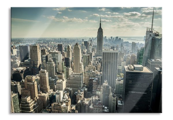 New York bei Tag, Glasbild Angebot