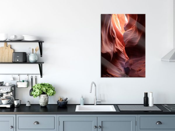 Antelope Canyon Arizona, Glasbild Mode – Bild 3