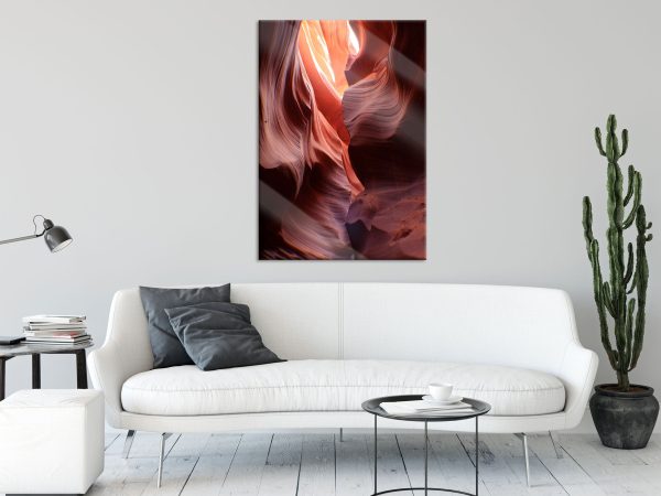 Antelope Canyon Arizona, Glasbild Mode – Bild 2