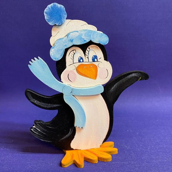 Pinguinpapa mit Mütze, flatternd zum Hinstellen Jetzt online