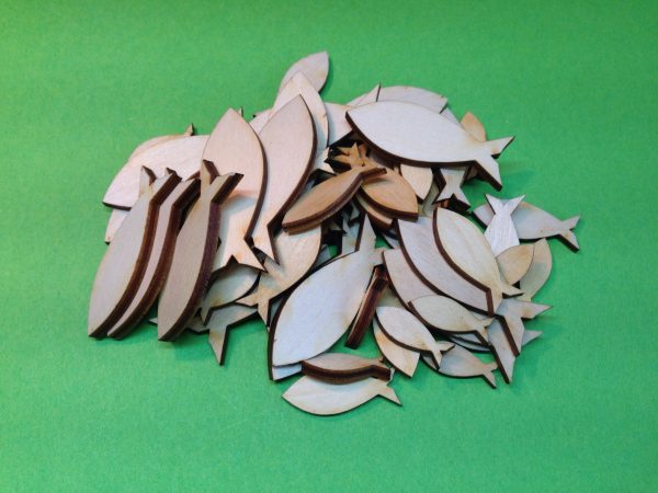 60-teiliges Holzfische-Set Schn?ppchen – Bild 3