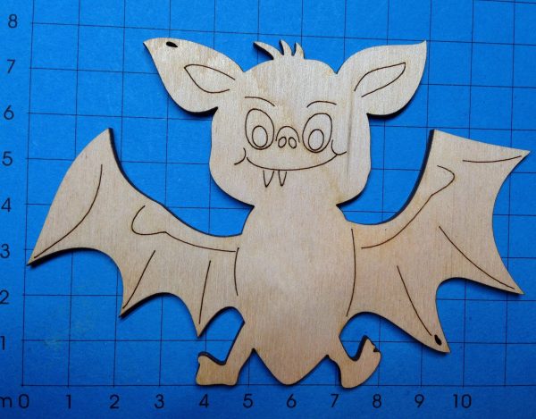 lustige Fledermaus aus Holz (2 Zähne) Online-Verkauf – Bild 5