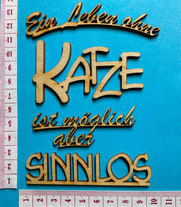 Schriftzug  Ein Leben ohne Katze ist möglich aber sinnlos  aus Holz Zu verkaufen – Bild 4