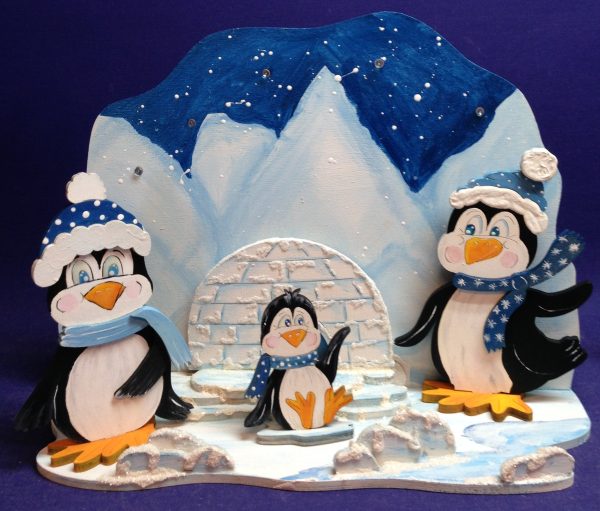 Komplettset: Bogen, gewellt mit Iglu und Pinguine Online
