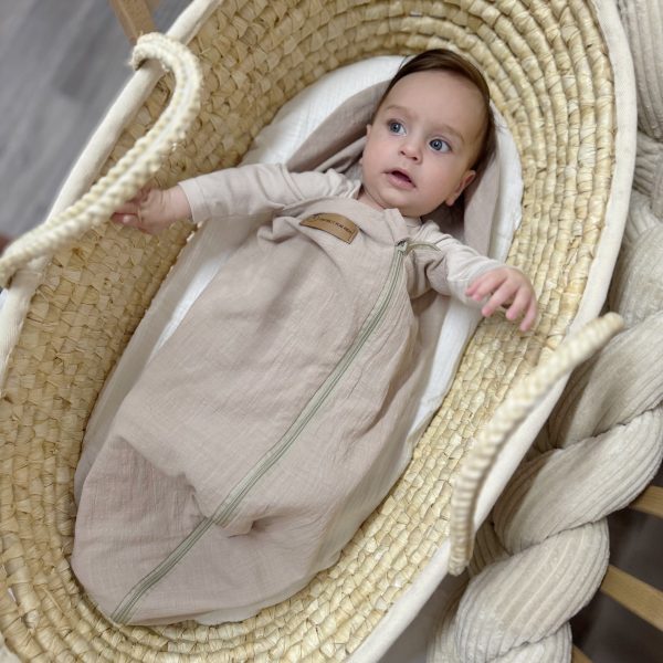 Pucksack aus 100% Leinen – TOG 0.5 | Atmungsaktiver Babyschlafsack – Natürlich Online – Bild 5
