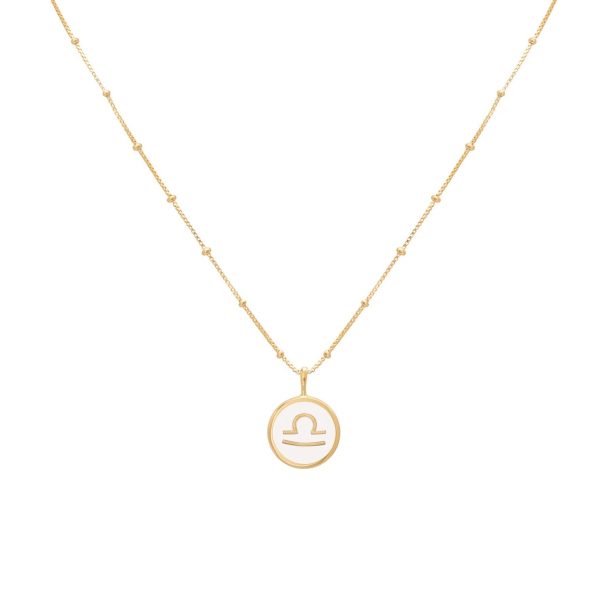 float Sternzeichen Halskette Gold Waage Online – Bild 5