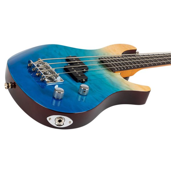 Flight Mini Bass Solid Body Transparent Blue (TBL) Online-Verkauf – Bild 3