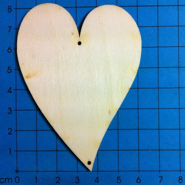 Herz länglich aus Holz Verkauf