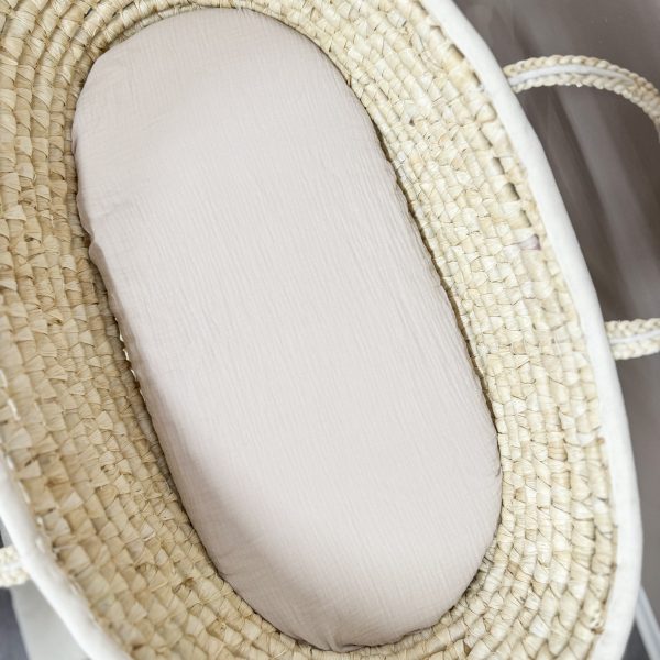 Spannbetttuch Musselin für Moseskorb, Babywanne oder Wiege Angebot – Bild 3