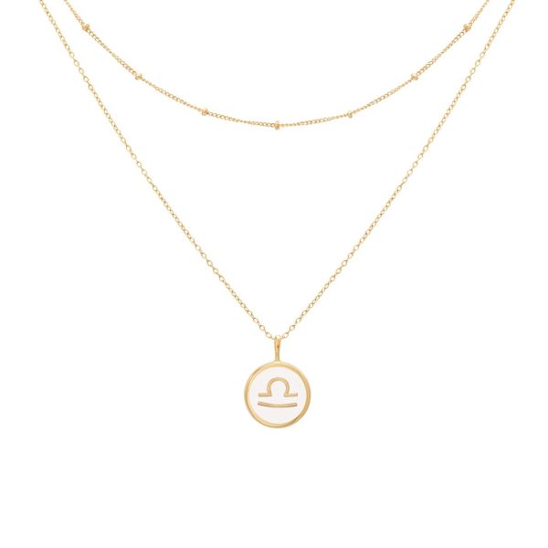 float Sternzeichen Halskette Gold Waage Online