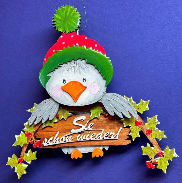 Komplettset: Vogel mit Ast, Schild und Spruch(verschieden Varianten) Schn?ppchen