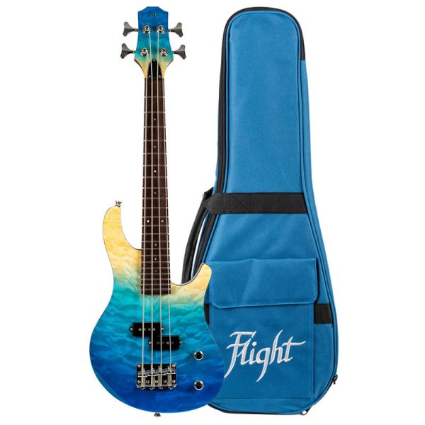 Flight Mini Bass Solid Body Transparent Blue (TBL) Online-Verkauf