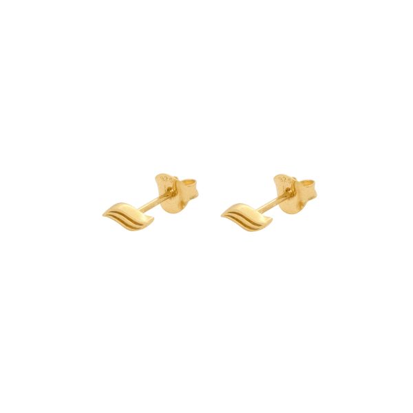 float Salty Wave Ohrring Stecker Gold Rabatt – Bild 3