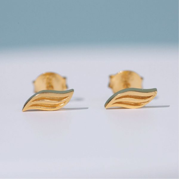 float Salty Wave Ohrring Stecker Gold Rabatt