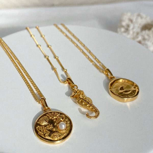 float Halsketten Anhänger Gold  Seepferdchen  Zu verkaufen – Bild 3