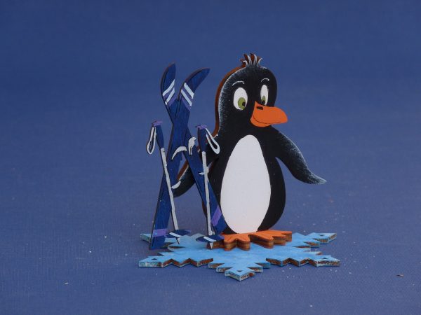 Pinguin als Standfigur aus Holz Zu verkaufen – Bild 5