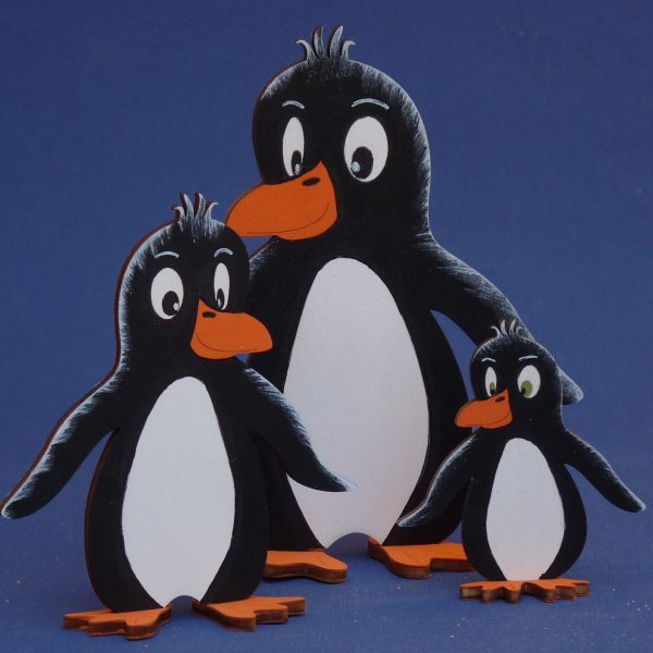 Pinguin als Standfigur aus Holz Zu verkaufen