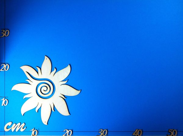 Sonne mit breiten Strahlen und Spirale aus Holz Online-Schn?ppchen – Bild 2