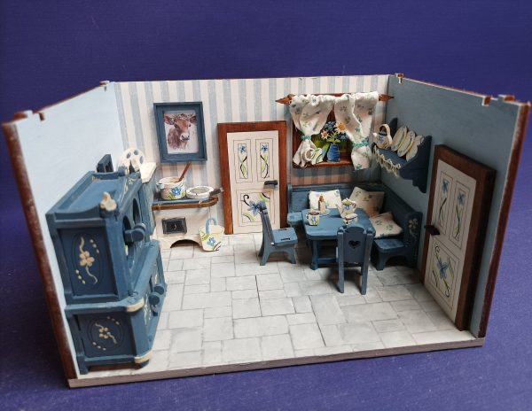 Eckbank mit Tisch und Stuhl für Puppenhaus Im Angebot – Bild 3