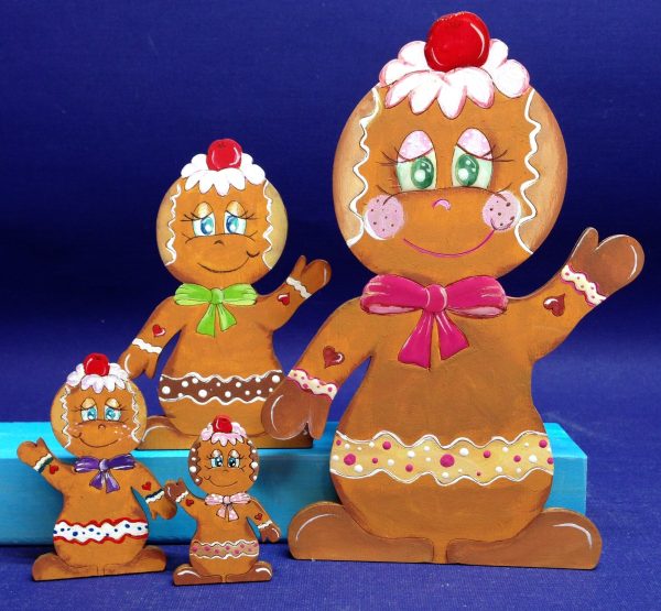 Lebkuchenmännchen, winkend, mit Kirsche auf dem Kopf Online-Verkauf