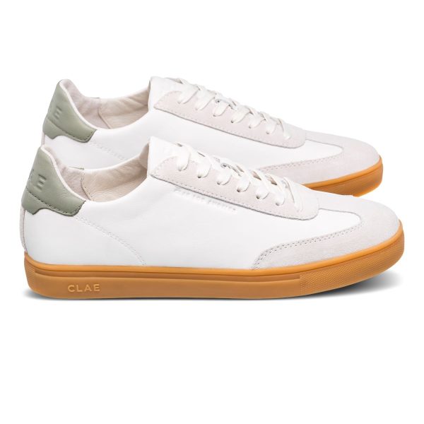 Clae Deane White Leather Tea Light Gum Verkauf