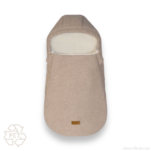 Winterfußsack Teddystoff Boucle für Kinderwagen Autoschale Online – Bild 4