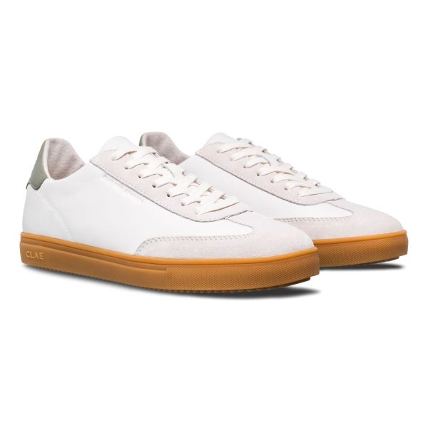 Clae Deane White Leather Tea Light Gum Verkauf – Bild 3
