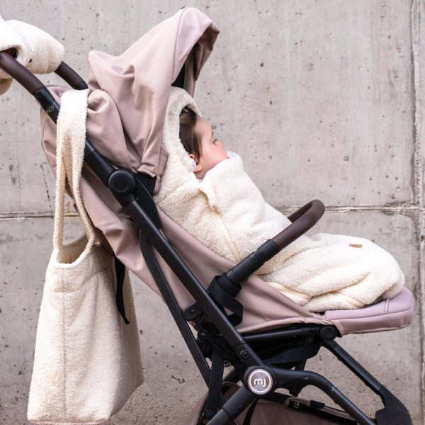 Winterfußsack Teddystoff Boucle für Kinderwagen Autoschale Online – Bild 3